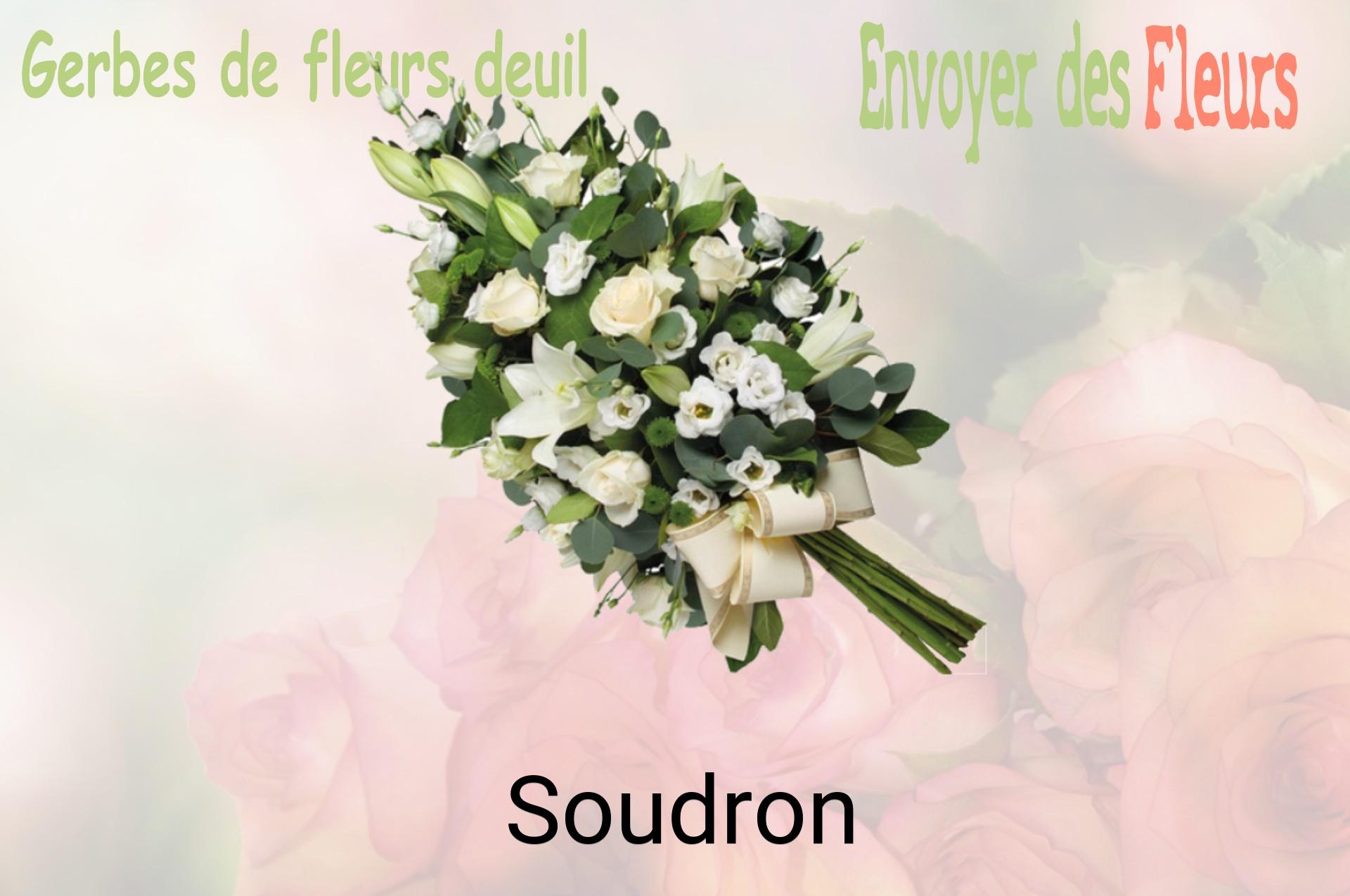 Gerbe de fleurs de deuil livrée à Soudron
